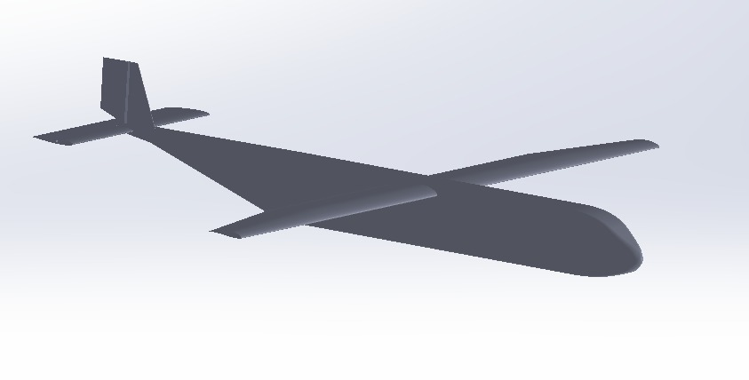 CUADC aircraft CAD model: angled view
