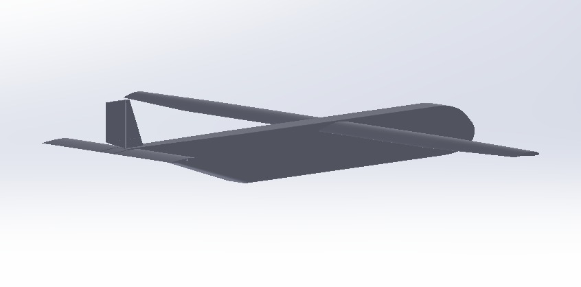 CUADC aircraft CAD model: alternate angled view