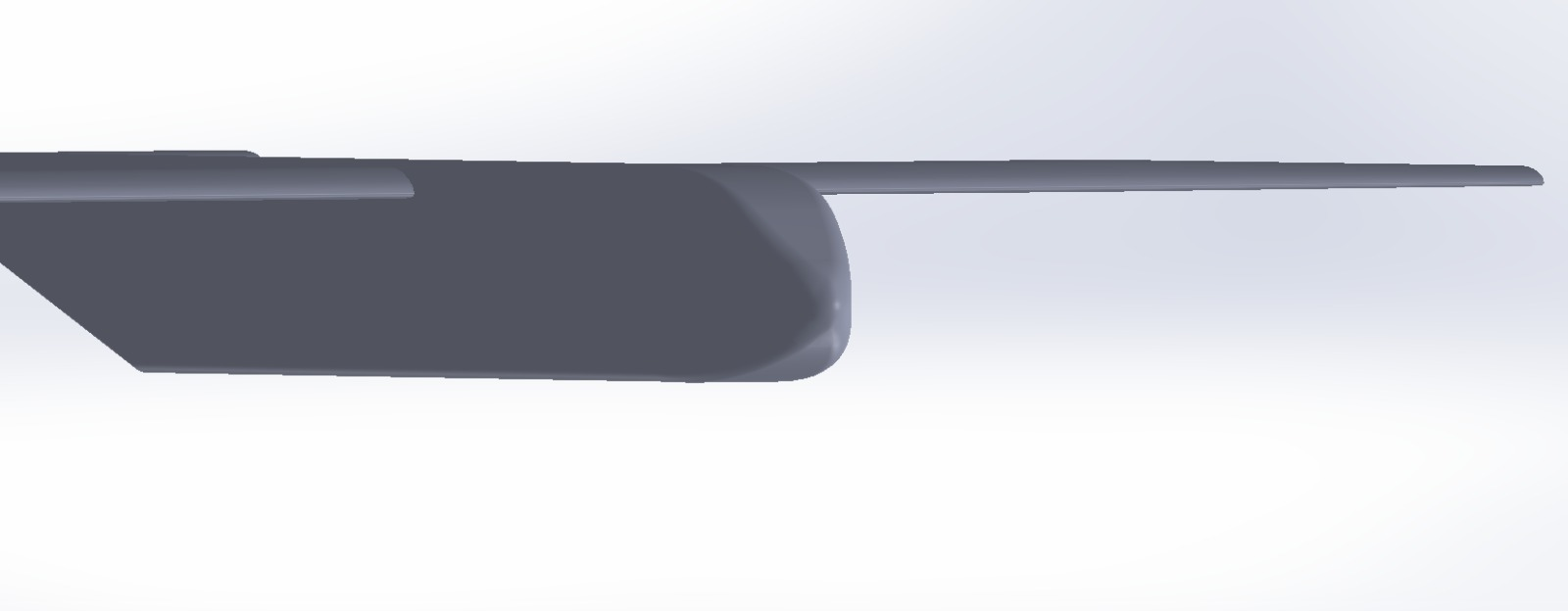 CUADC aircraft CAD model: fuselage and wing detail