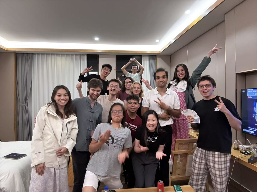 International participants gathering together indoors