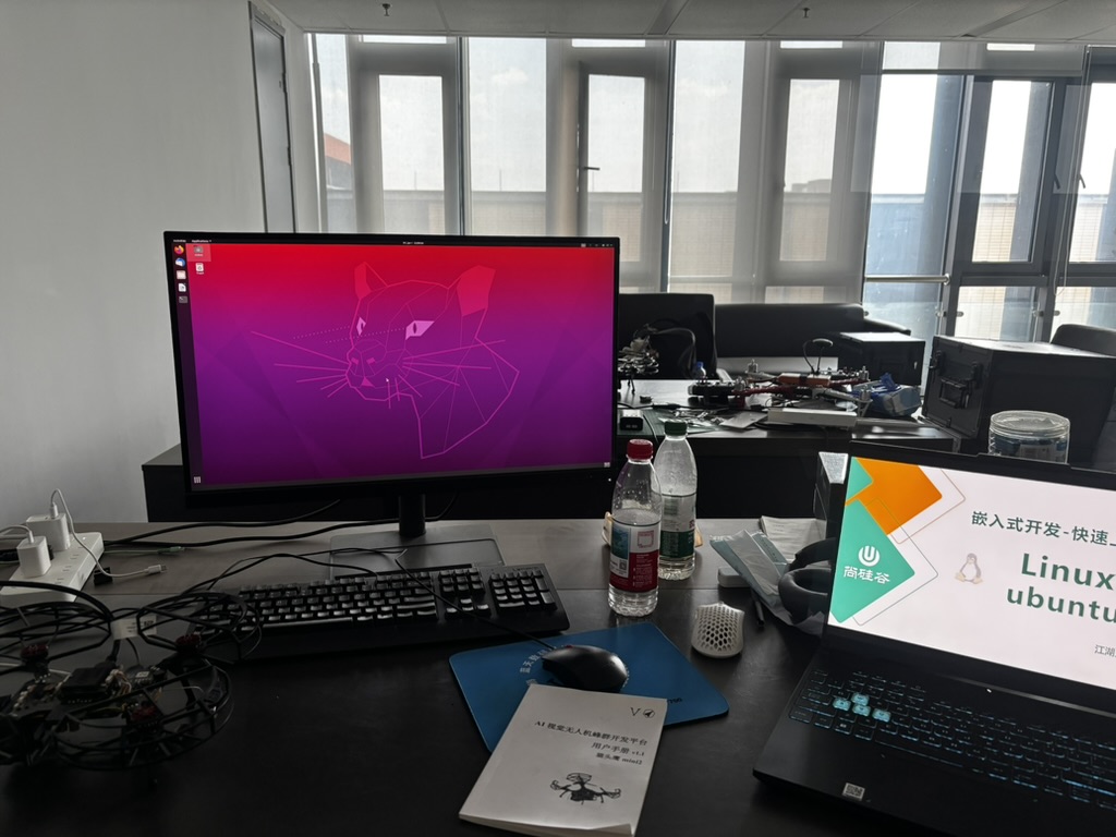 An Ubuntu development workstation with drone equipment